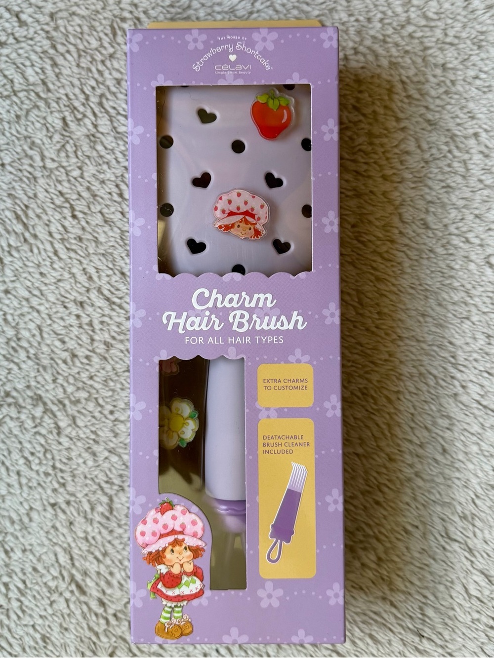 Celavi x Strawberry Shortcake Charm Hair Brush